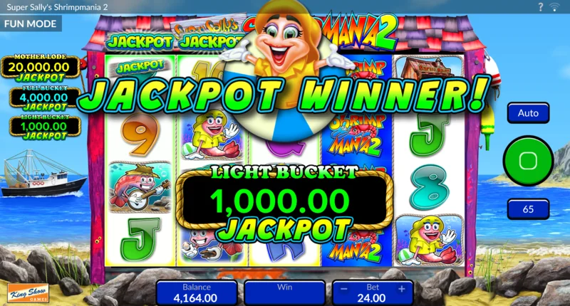 Super Sally's Shrimpmania 2 - ræsing körfuleiks þar sem valið er á milli körfur og Free Spins
